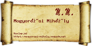 Mogyorósi Mihály névjegykártya