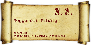 Mogyorósi Mihály névjegykártya
