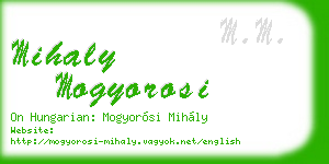 mihaly mogyorosi business card